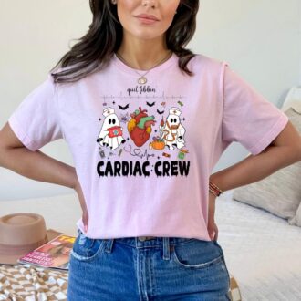 Halloween Cardiac Registered Nurses Shirt, Heart Anatomy Ghosts, Cardiology Heart Warrior Gift