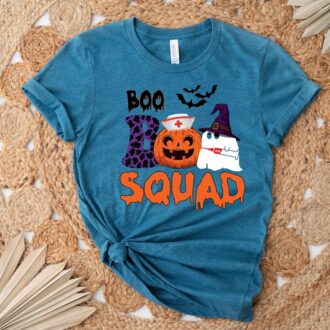 Nurse Halloween Gift, Boo Squad Pumpkin Shirt, Funny Halloween Apparel