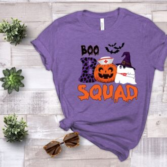 Nurse Halloween Gift, Boo Squad Pumpkin Shirt, Funny Halloween Apparel