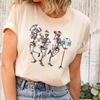 Nurse Squad Skeleton T-shirt, Santa Claus Christmas gifts for nurses