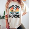 Skeleton Halloween Nurse RN T-Shirt, Funny Night Shift Tee for Women