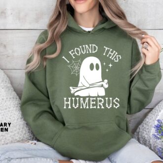 Spooky Season Halloween Sweatshirt for Medical Humor Fans, I Found This Humerus Tee