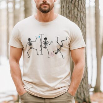 Spooky Skeleton Nurse T-shirt Funny Halloween Gift for Healthcare Workers