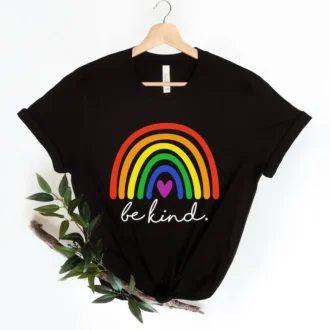 Be Kind Rainbow Shirt, LGBTQ+ Pride Tee, Inspirational Kindness, Equality Gift Be Kind Rainbow Shirt, LGBTQ+ Pride Tee, Inspirational Kindness, Equality Gift