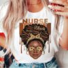 Black Strong Nurse Shirt, Afro Love Tee, African American Women, Leopard Print Nurse Top
