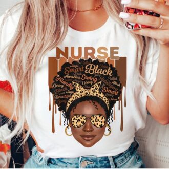 Black Strong Nurse Shirt, Afro Love Tee, African American Women, Leopard Print Nurse Top Black Strong Nurse Shirt, Afro Love Tee, African American Women, Leopard Print Nurse Top