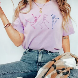 Funny Bisexual Pride Shirt, Dancing Skeleton LGBTQ+ Tee, Bi Pride, Gay Pride, Lesbian Pride, Rainbow Pride Gift Funny Bisexual Pride Shirt, Dancing Skeleton LGBTQ+ Tee, Bi Pride, Gay Pride, Lesbian Pride, Rainbow Pride Gift