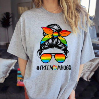 LGBT Mom Pride Shirt, Free Mom Hugs, Proud Rainbow Mama Tee, Gay Lesbian Mom Apparel LGBT Mom Pride Shirt, Free Mom Hugs, Proud Rainbow Mama Tee, Gay Lesbian Mom Apparel