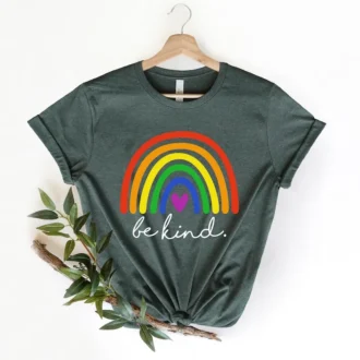 Be Kind Rainbow Shirt - Be Kind Shirt - LGBTQ Shirt - Inspirational Shirt - Kindness Shirt - Equality Shirt - Queer Gift