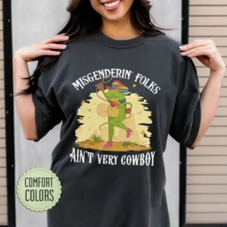 Funny Frog and Toad Say Gay Shirt - Gay Pride Shirt - LGBTQ Shirt - LGBT Rainbow Tee - Misgenderin' Folks