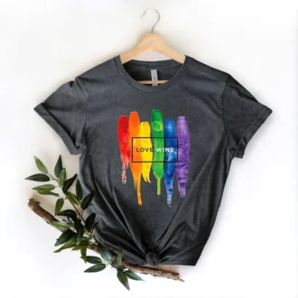 Love Wins Shirt - LGBTQ+ Shirt - Love is Love Shirt - Rainbow Shirt - Pride Shirt - Equality Shirt