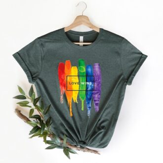 Love Wins Shirt - LGBTQ+ Shirt - Love is Love Shirt - Rainbow Shirt - Pride Shirt - Equality Shirt