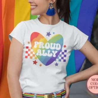 Proud Ally Shirt - Rainbow Ally Shirt - LGBTQ Shirt - Gay Pride Shirt - Queer Gift