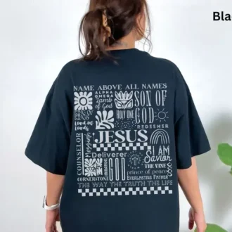 Names of Jesus Tee - Jesus T Shirt - Christian Streetwear - Bible Verse Tshirt - Christian Gift