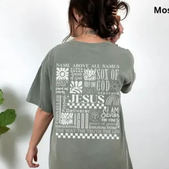 Names of Jesus Tee - Jesus T Shirt - Christian Streetwear - Bible Verse Tshirt - Christian Gift