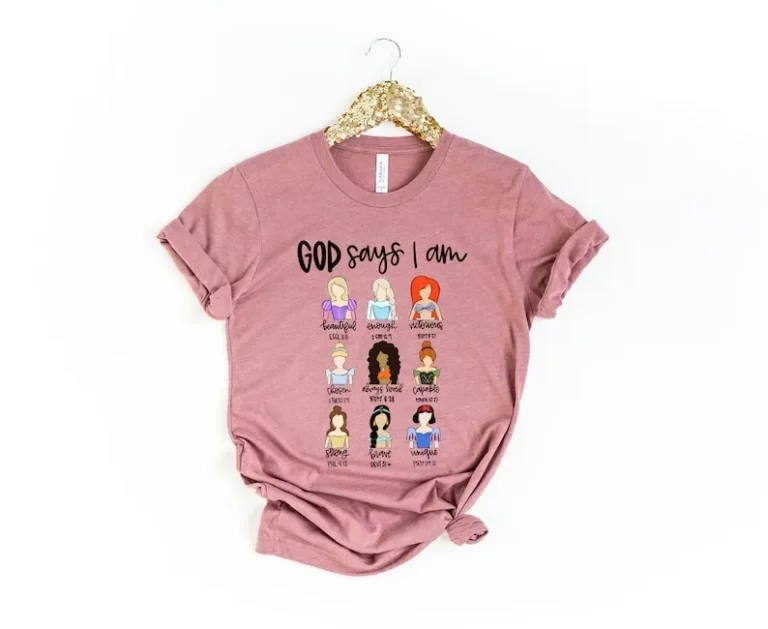 God Says I’m Beautiful Enough Christian T-Shirt, Motivational Bible Verse, Princess Gift