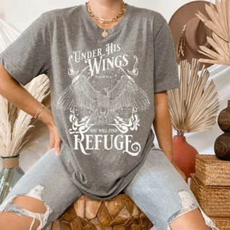Under His Wings Shirt - Jesus Tshirt - Worship Shirt - Christian Gift - Christian TShirts - Bible Verse Shirt