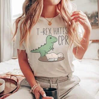 Funny Nurse Shirt - T-Rex Hates CPR Shirt - ICU Critical Care Nurse Shirt - Nurse Gift - Nurse Tshirt