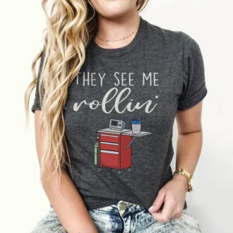 Funny Crash Cart Nurse Shirt, Emergency Room Tech Gift, ICU Nurse Tee, Rapid Response Team