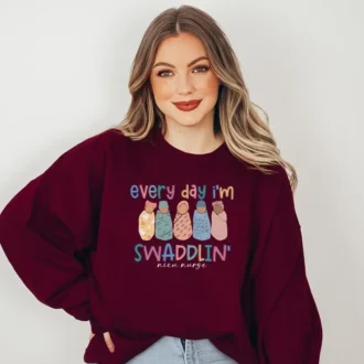 NICU Nurse Swaddle Shirt, Funny Nurse Gift for RNs, New Nurse Grad Gift