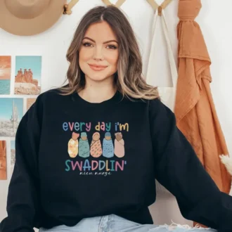 NICU Nurse Swaddle Shirt, Funny Nurse Gift for RNs, New Nurse Grad Gift