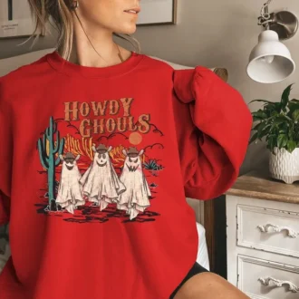 Western Halloween Shirt - Howdy Ghouls Sweatshirt - Cowboy Ghost Western Halloween Sweatshirt - Western Halloween - Fall Ghosts Sweatshirt
