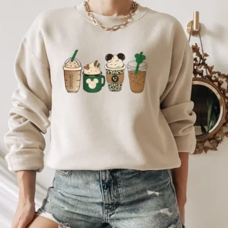 Disney Drink Coffee Shirts - Epcot Shirts - Disney Snacks Shirt - Halloween Coffee Sweatshirt - Gift for Coffee Lover - Fall Coffee Sweatshirt