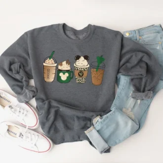 Disney Drink Coffee Shirts - Epcot Shirts - Disney Snacks Shirt - Halloween Coffee Sweatshirt - Gift for Coffee Lover - Fall Coffee Sweatshirt