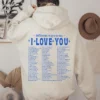 I Love You Hoodie, Positive Affirmation Valentine Shirt, Trendy Sweatshirt for Men & Women