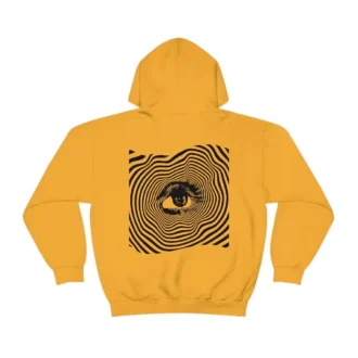 Aesthetic Sweatshirt - Hypnotic Eye Hoodie - Streetwear Style with Graphic on Back - Trendy Back Print Sweater - Graphic Hoodies - Gift For Her
