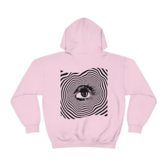 Aesthetic Sweatshirt - Hypnotic Eye Hoodie - Streetwear Style with Graphic on Back - Trendy Back Print Sweater - Graphic Hoodies - Gift For Her
