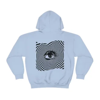 Aesthetic Sweatshirt - Hypnotic Eye Hoodie - Streetwear Style with Graphic on Back - Trendy Back Print Sweater - Graphic Hoodies - Gift For Her