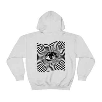 Aesthetic Sweatshirt - Hypnotic Eye Hoodie - Streetwear Style with Graphic on Back - Trendy Back Print Sweater - Graphic Hoodies - Gift For Her