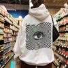 Y2k Hypnotic Eyes Gothic Hoodie, Vintage 90s Grunge Dark Art Sweatshirt, 90s Bats Gothic Clothing