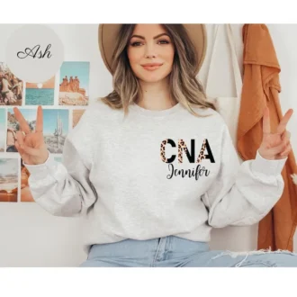 Personalized CNA Nurse Shirt - Cheetah CNA Nurse Tee - CNA Nurse Gift - Nurse Appreciation Tee - Certified Nursing Assistants Shirt