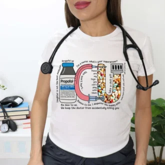 ICU Nurse Shirt, Intensive Care Unit Nurse Tee, RN, CRNA & Medical Critical Care Nurse Apparel, Pharmacology Gift