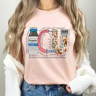 ICU Nurse Shirt, Intensive Care Unit Nurse Tee, RN, CRNA & Medical Critical Care Nurse Apparel, Pharmacology Gift