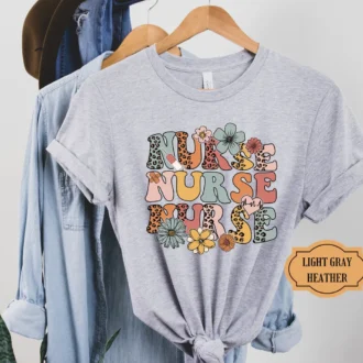 Wild Flowers Nurse T Shirt