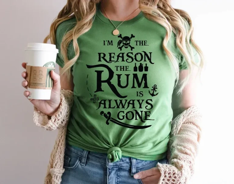 Pirates of The Caribbean Couples Shirts, Disney Pirates Matching Tee, The Rum Always Gone
